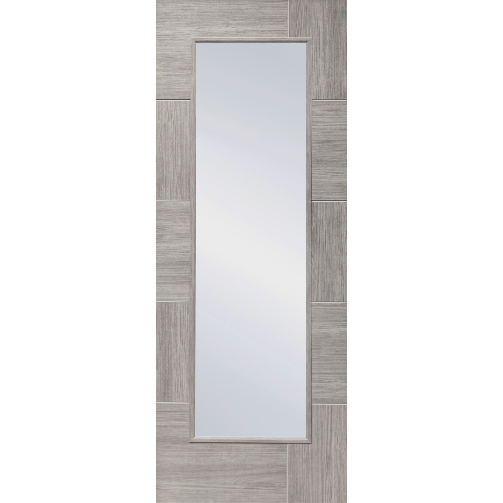 Internal Laminate White Grey Ravenna Door with Clear Glass